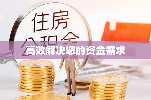 阆中高效解决您的资金需求