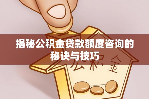 阆中揭秘公积金贷款额度咨询的秘诀与技巧