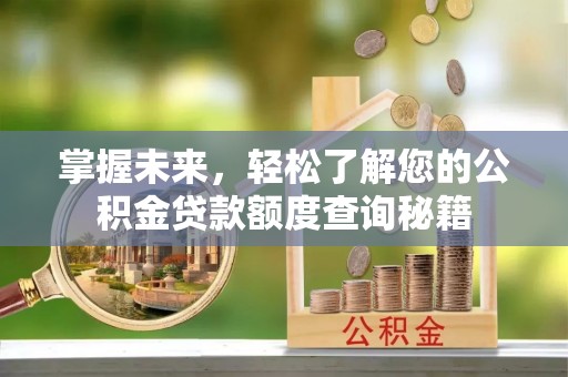 阆中掌握未来，轻松了解您的公积金贷款额度查询秘籍