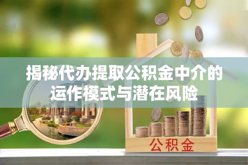 阆中揭秘代办提取公积金中介的运作模式与潜在风险