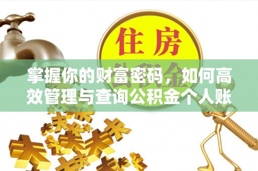 阆中掌握你的财富密码，如何高效管理与查询公积金个人账户信息